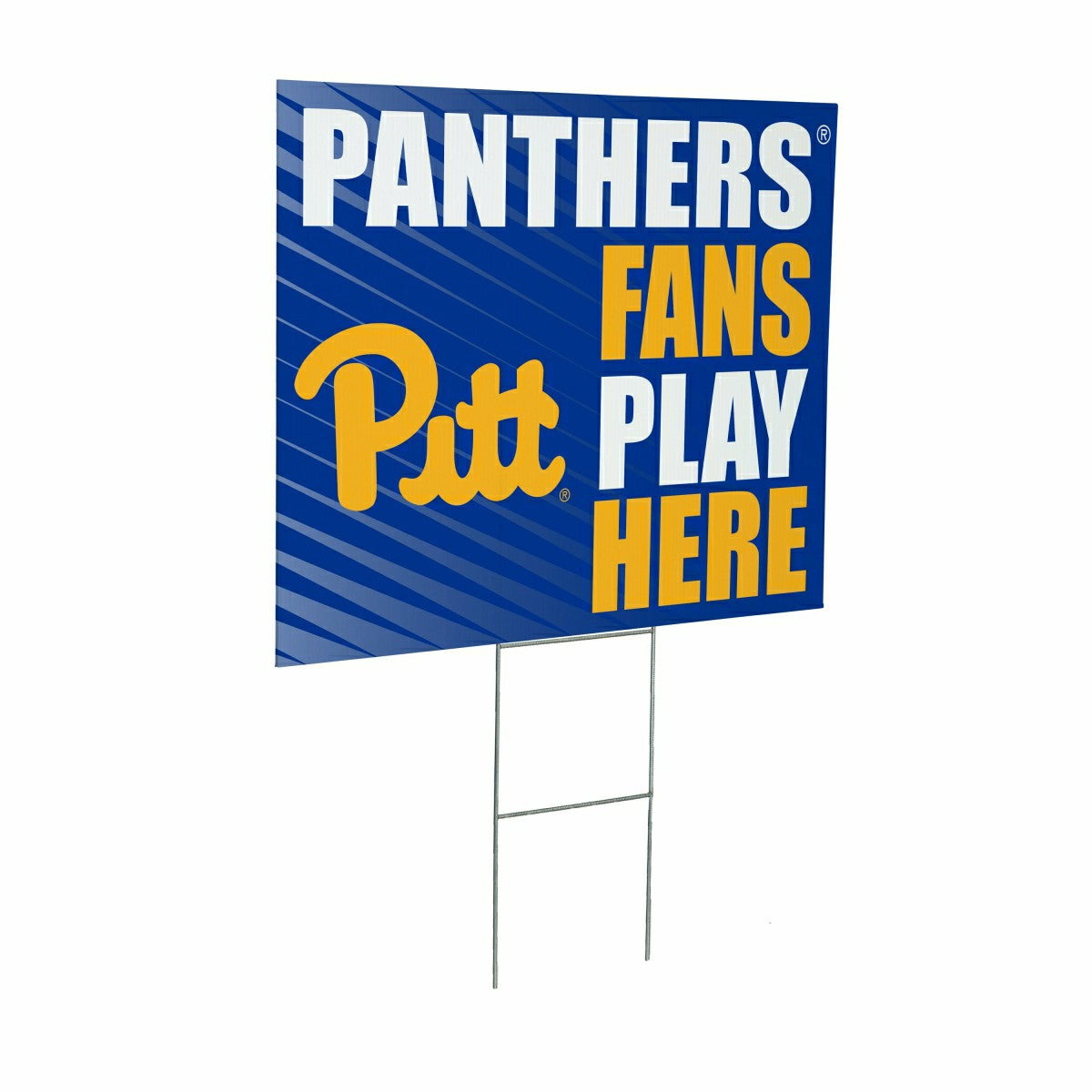 University of Pittsburgh Coroplast Yard Sign "Fans Play Here" - Collegiate Home