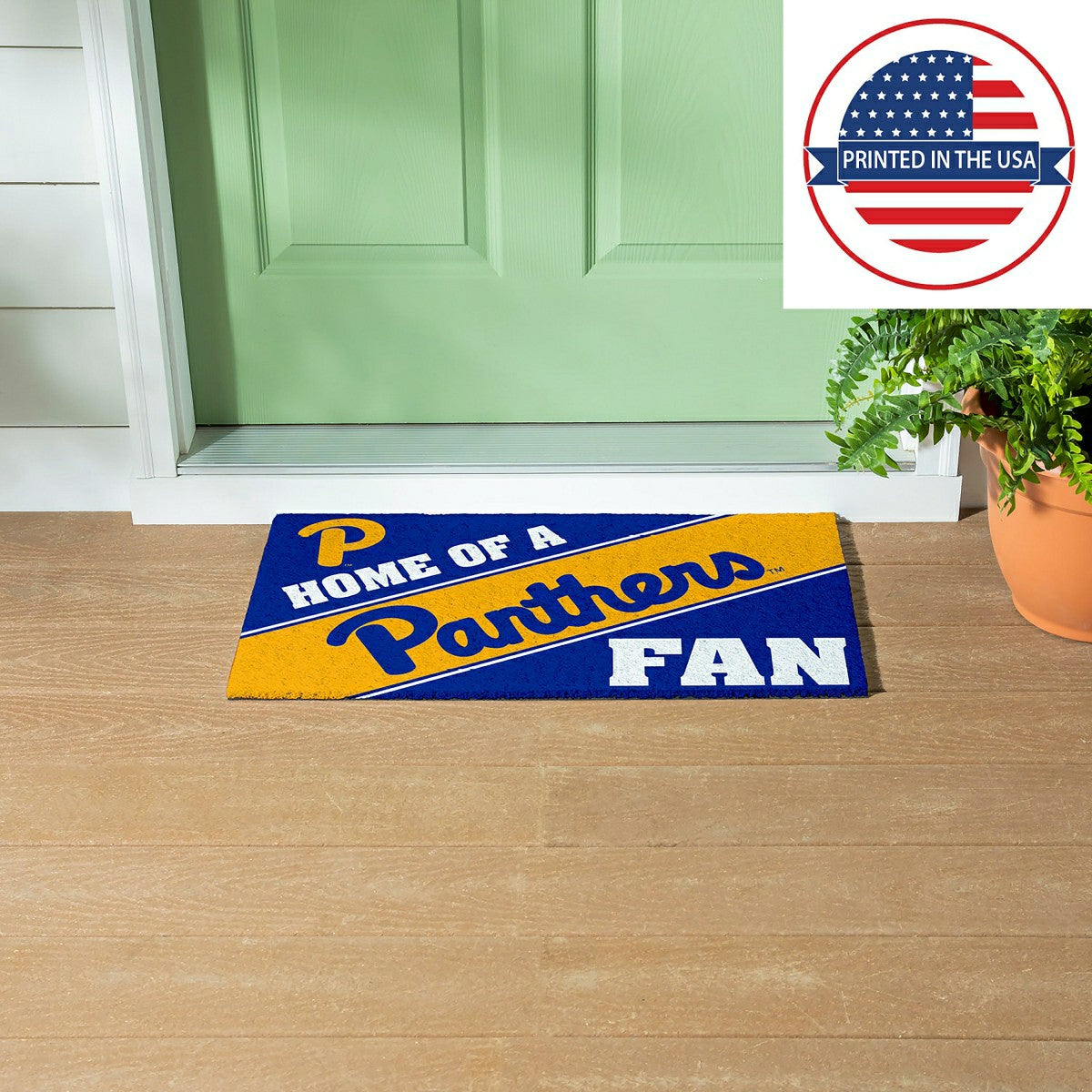 University of Pittsburgh, PVC Mat COLOR, Home of a Fan - Collegiate