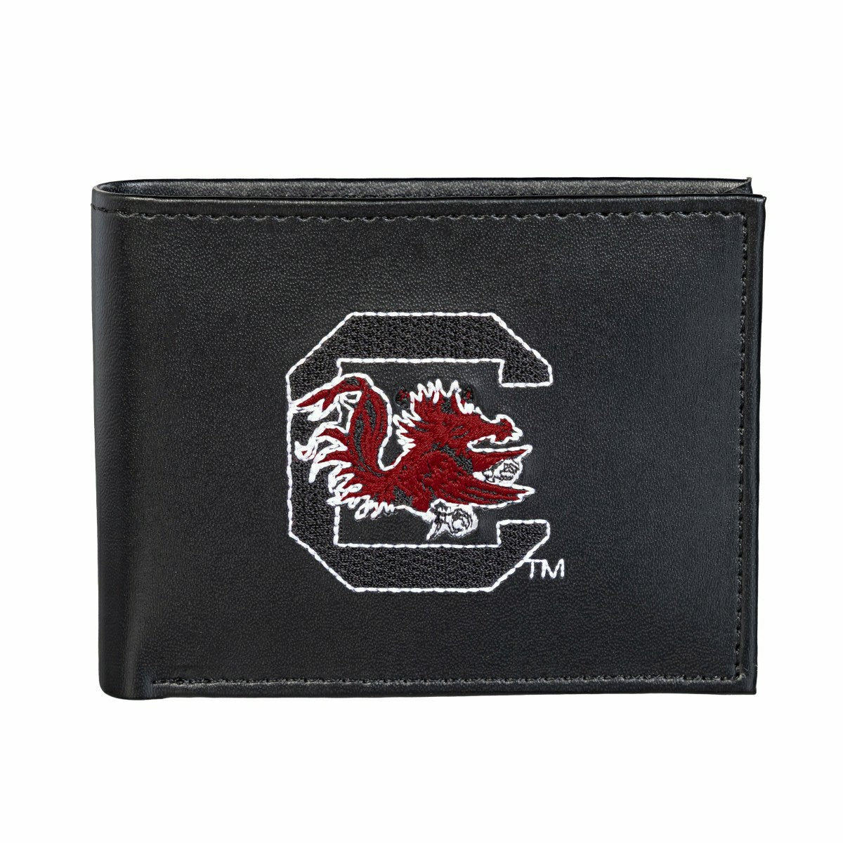 University of South Carolina Black Bi-Fold Embroidered Wallet w/ RFID Blocking - Collegiate Home