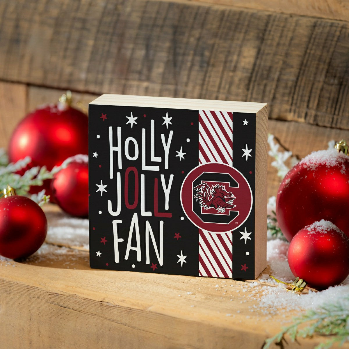 University of South Carolina Block, Holiday, 6x6 - Collegiate Home
