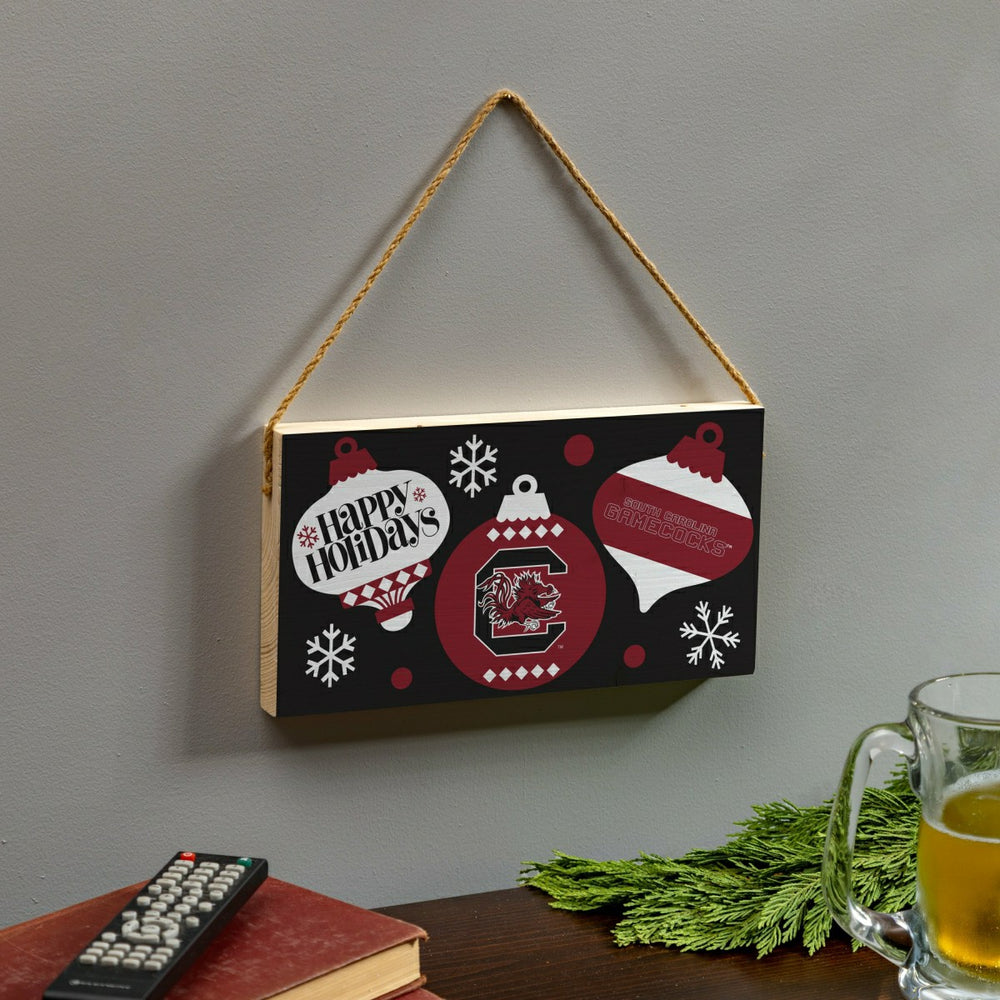 University of South Carolina Holiday Wood Wall Sign, 6x11 - Collegiate Home