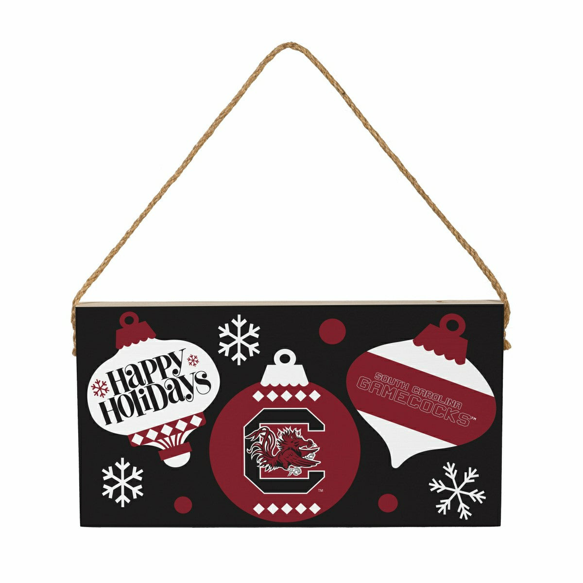 University of South Carolina Holiday Wood Wall Sign, 6x11 - Collegiate Home