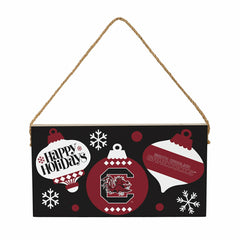 University of South Carolina Holiday Wood Wall Sign, 6x11 - Collegiate Home