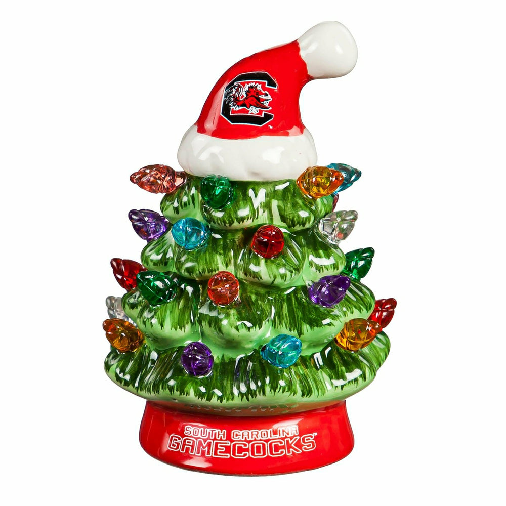 4" Mini LED Tabletop Christmas Tree, Set of 2, University of South Car - Collegiate Home