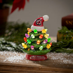 4" Mini LED Tabletop Christmas Tree, Set of 2, University of South Car - Collegiate Home