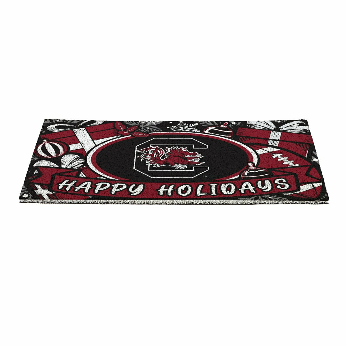 University of South Carolina Holiday PVC Mat, 28"x16" - Collegiate