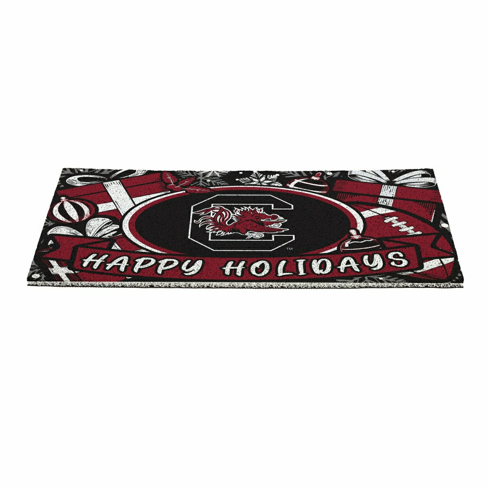 University of South Carolina Holiday PVC Mat, 28"x16" - Collegiate