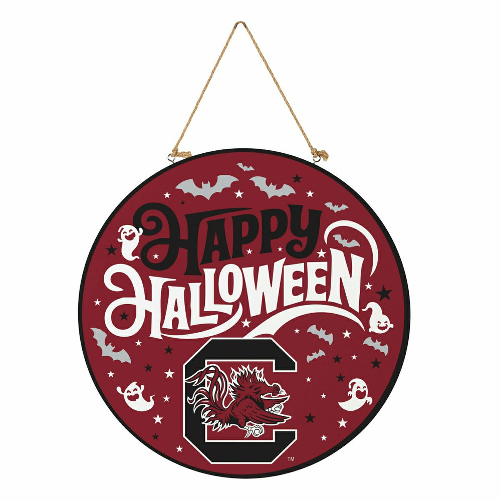 University of South Carolina Halloween Round Door Décor with Hanging R - Collegiate Home