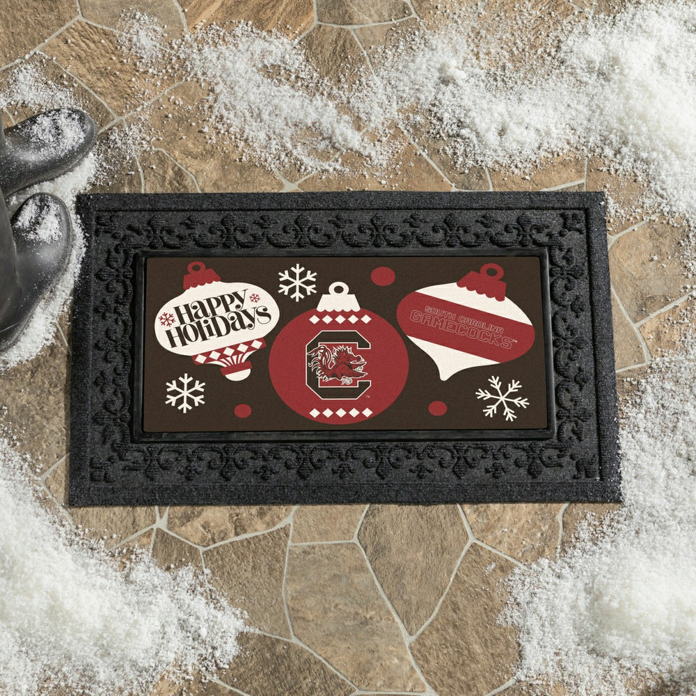 University of South Carolina Holiday Flocked Coir Sassafras Switch Mat - Collegiate