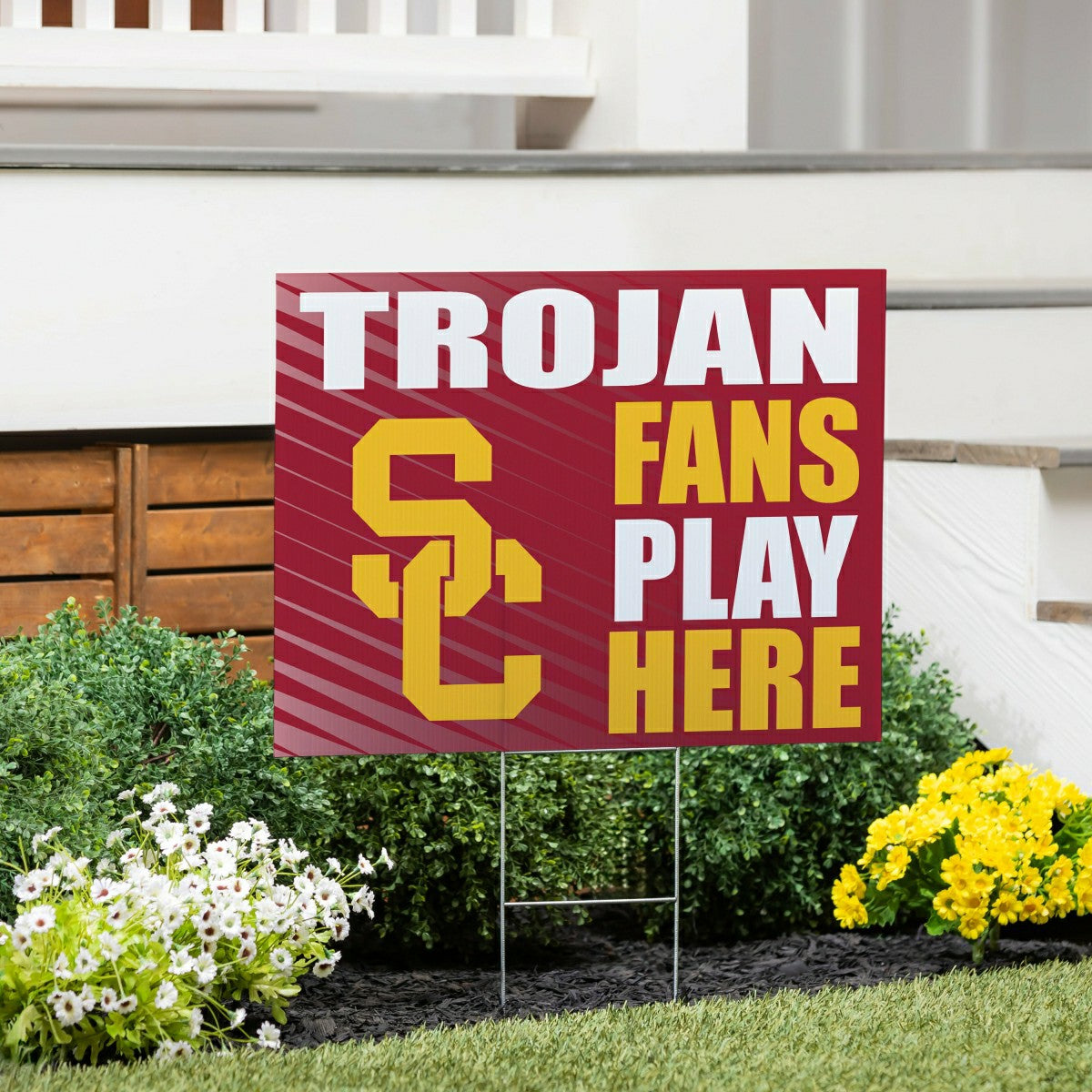 University of Southern California Coroplast Yard Sign "Fans Play Here" - Collegiate Home