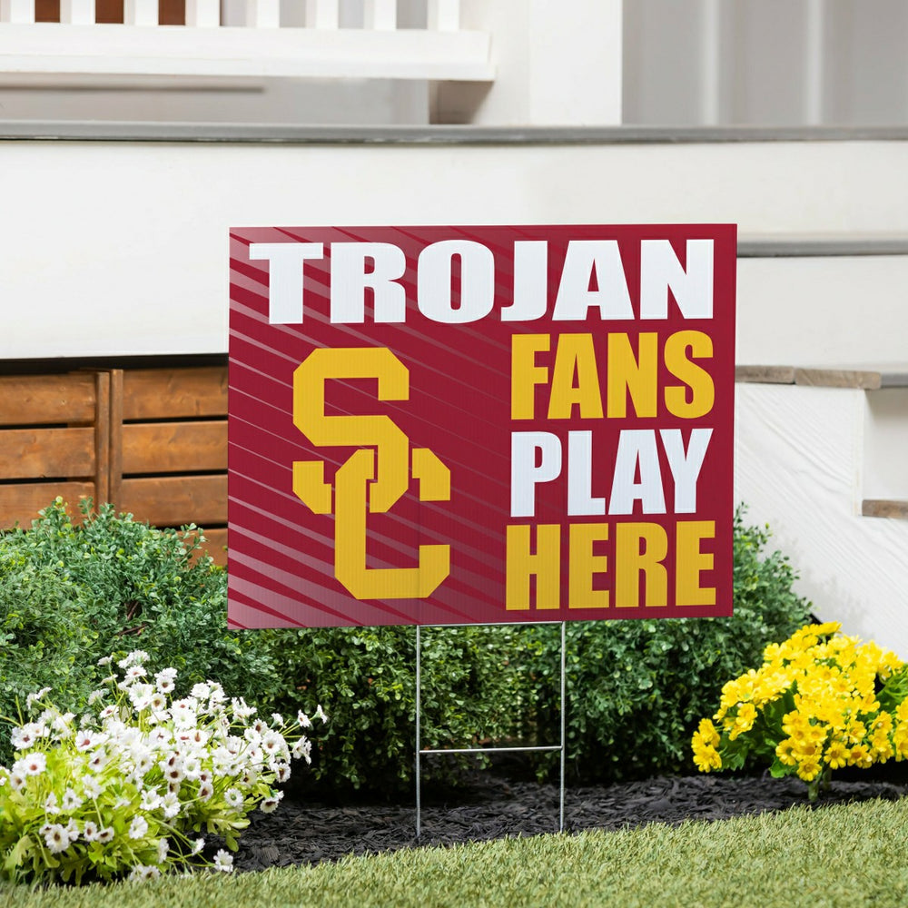 University of Southern California Coroplast Yard Sign "Fans Play Here" - Collegiate Home