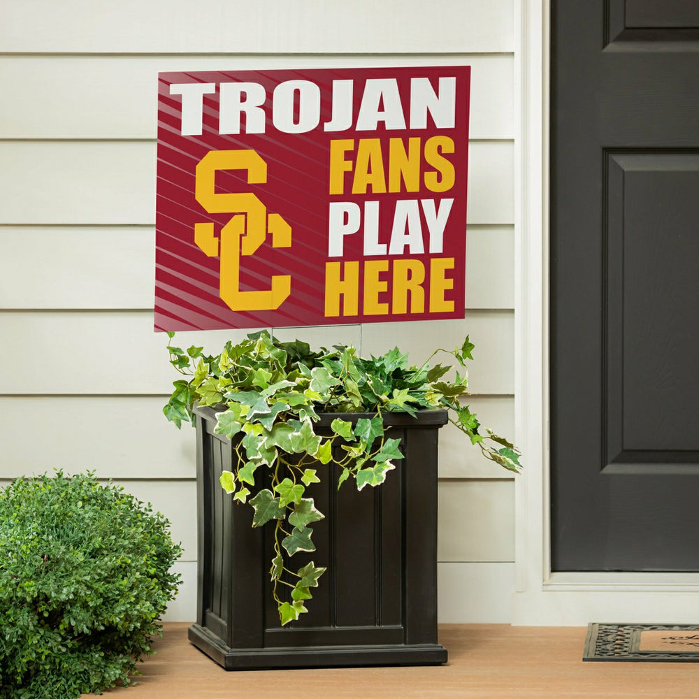 University of Southern California Coroplast Yard Sign "Fans Play Here" - Collegiate Home