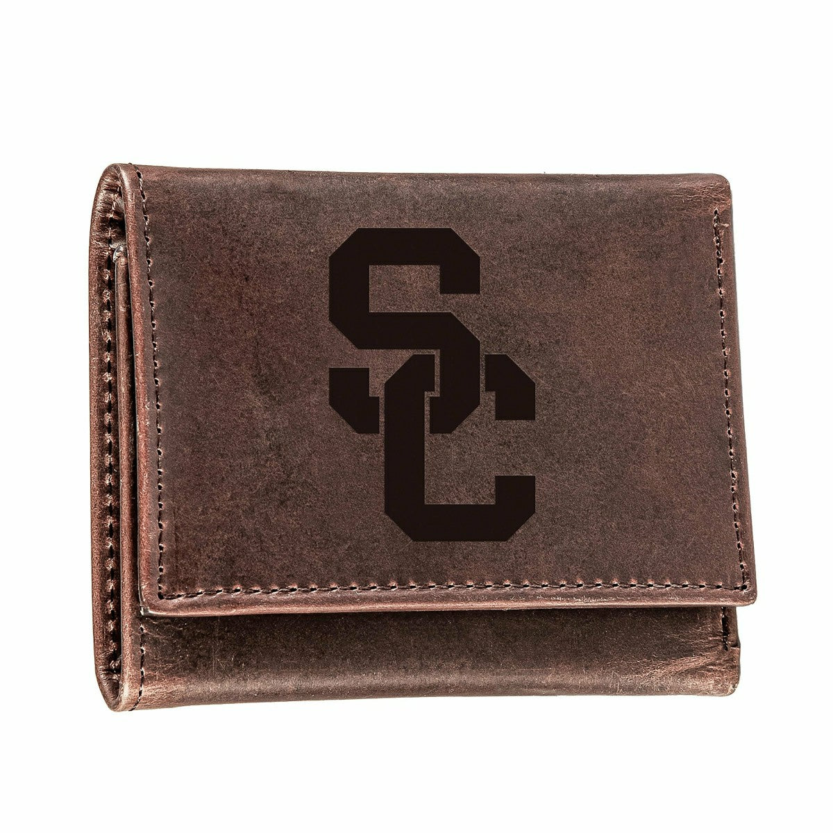 University of Southern California, Tri-Fold Wallet, Brown, CH, 100% Ge - Collegiate Home
