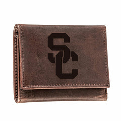 University of Southern California, Tri-Fold Wallet, Brown, CH, 100% Ge - Collegiate Home