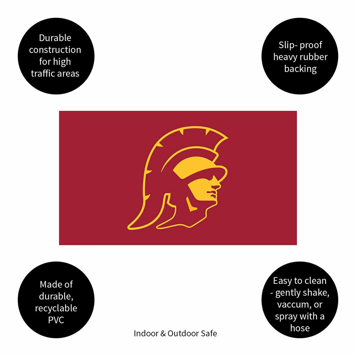 Full Color PVC Mat, 16" x 28", University of Southern California - Collegiate
