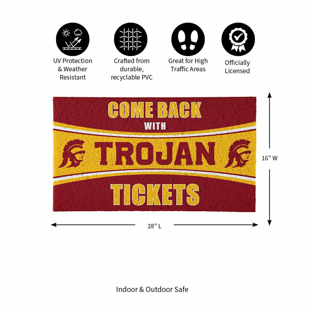 28" x 16" PVC Trapper Mat, Come Back with Tickets, University of South - Collegiate