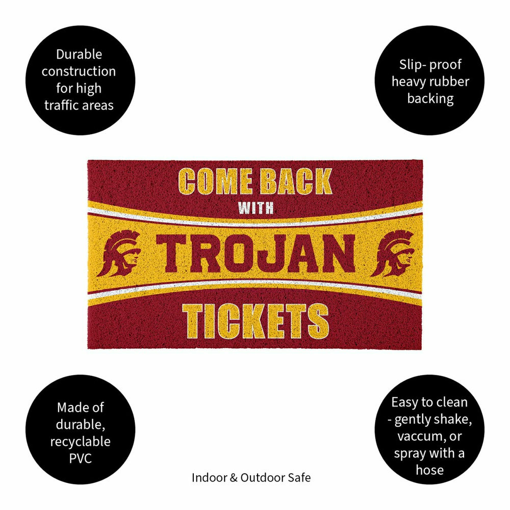28" x 16" PVC Trapper Mat, Come Back with Tickets, University of South - Collegiate