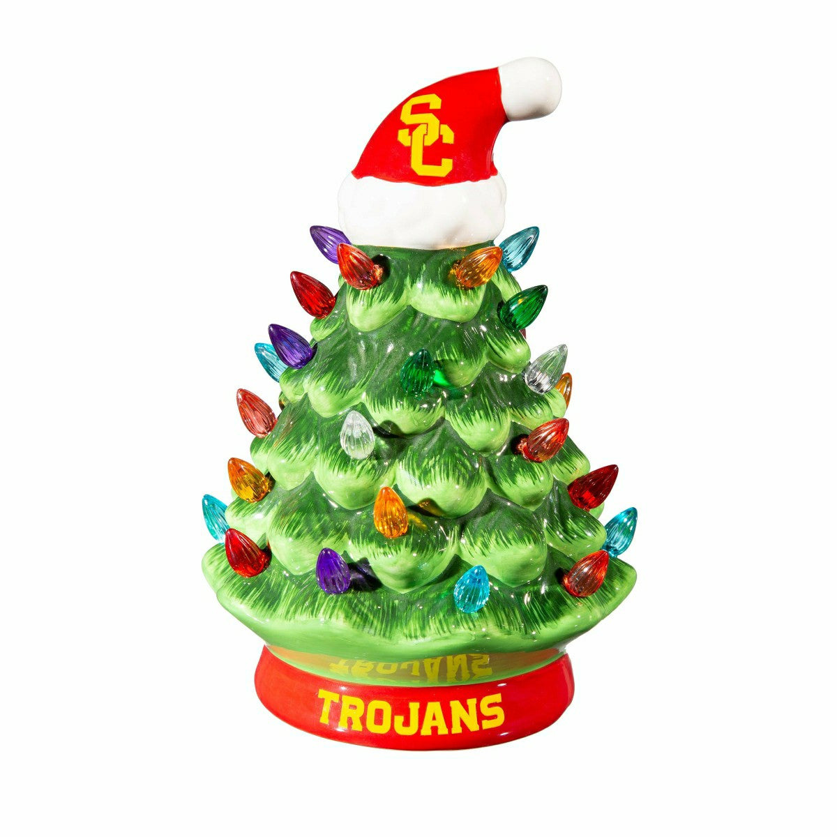 University of Southern California 8" LED Ceramic Christmas Tree - Collegiate Home
