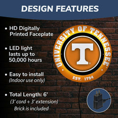 University of Tennessee, Metal Lite, Round - Collegiate