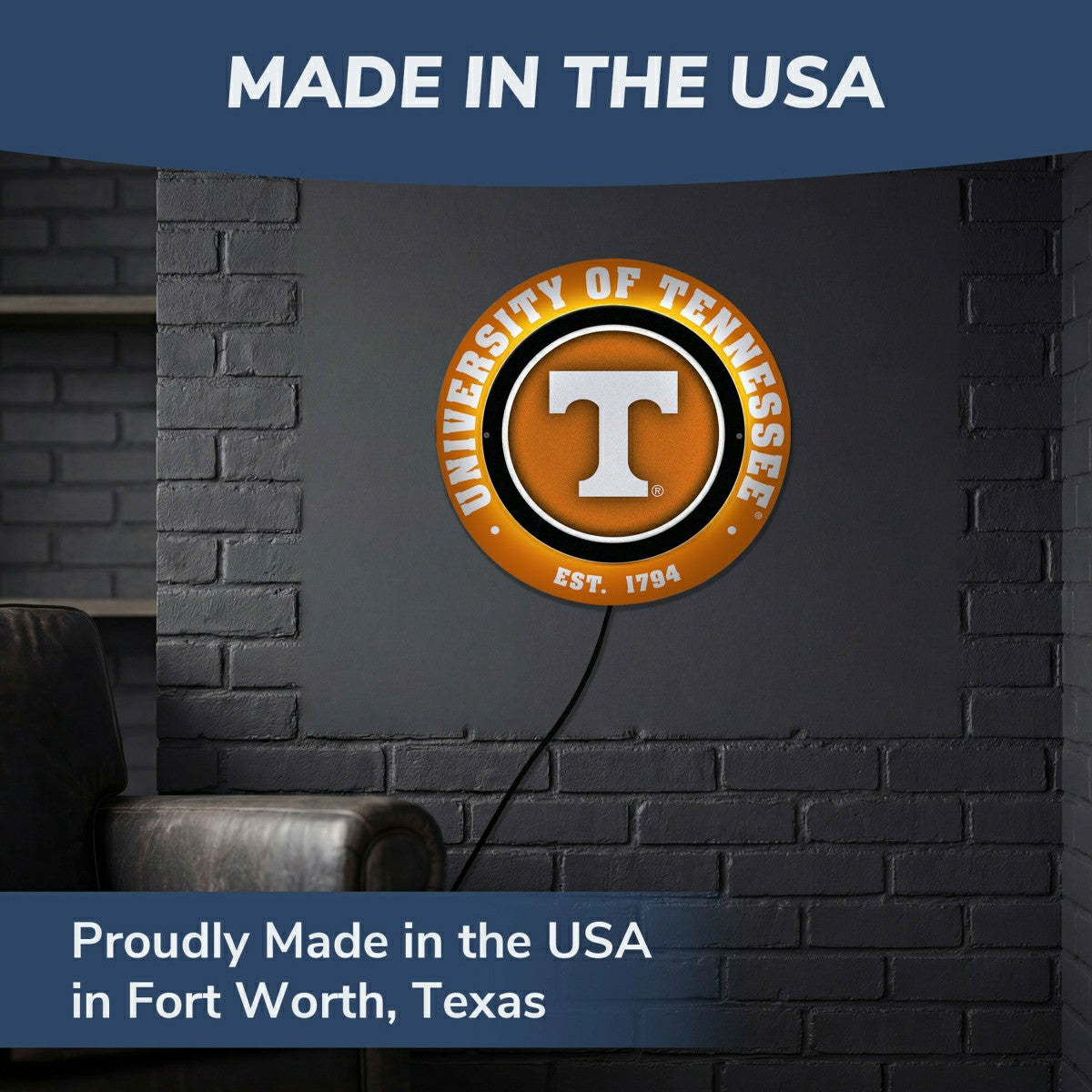 University of Tennessee, Metal Lite, Round - Collegiate