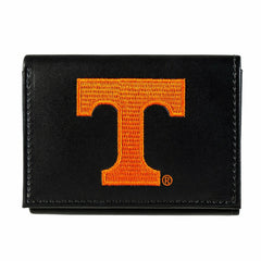 University of Tennessee Black Tri-Fold Embroidered Wallet w/ RFID Blocking - Collegiate Home