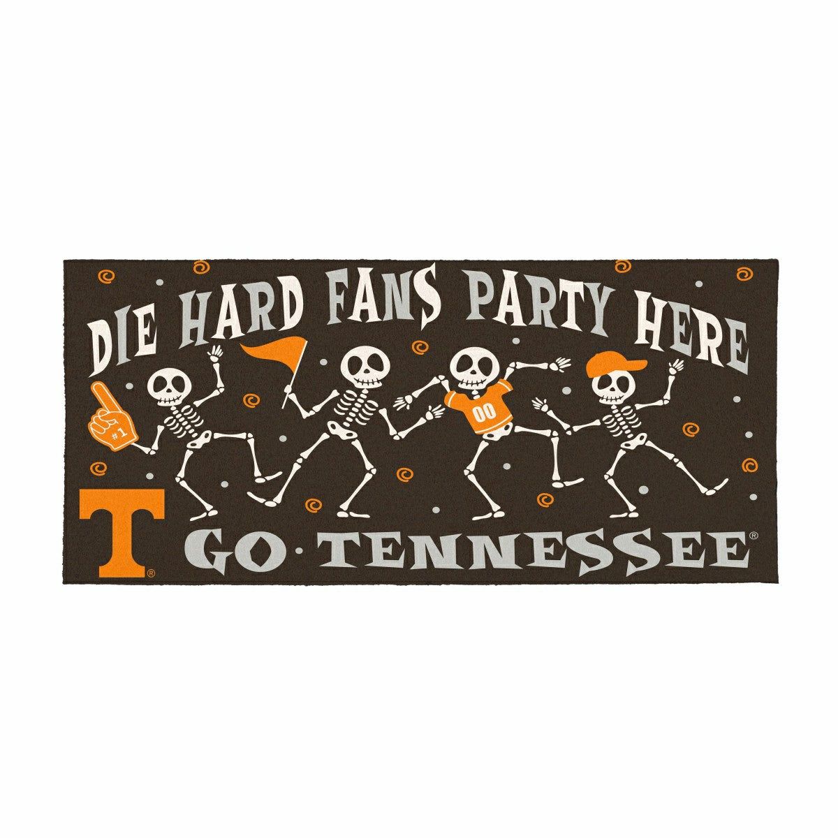 University of Tennessee Flocked Coir Halloween Sassafras Switch Mat, 2 - Collegiate