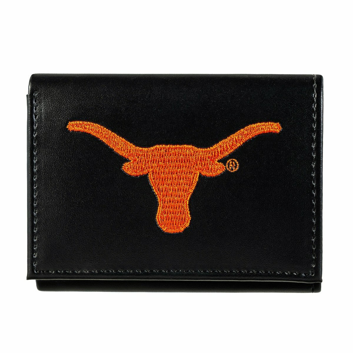 University of Texas Black Tri-Fold Embroidered Wallet w/ RFID Blocking - Collegiate Home