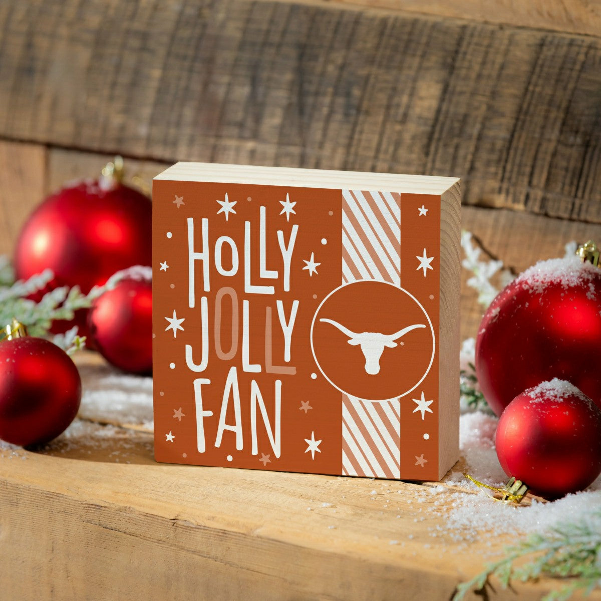 University of Texas Block, Holiday, 6x6 - Collegiate Home