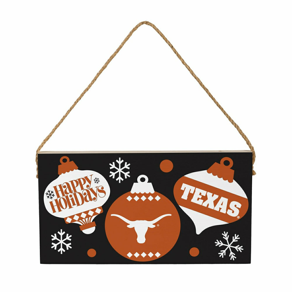University of Texas Holiday Wood Wall Sign, 6x11 - Collegiate Home