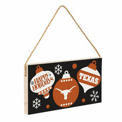 University of Texas Holiday Wood Wall Sign, 6x11 - Collegiate Home