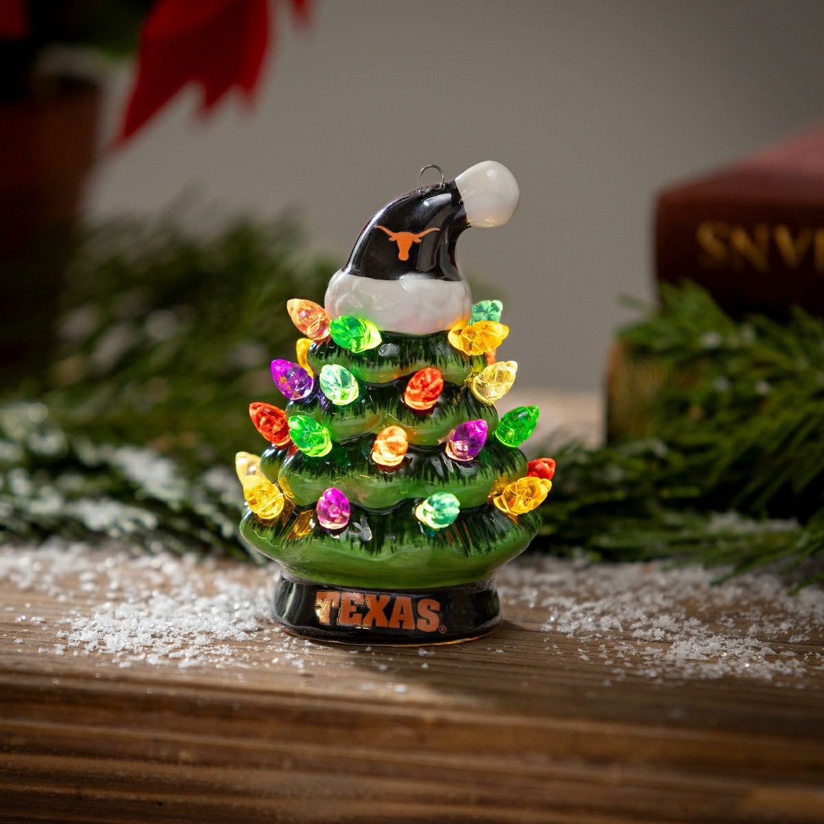 4" Mini LED Tabletop Christmas Tree, Set of 2, University of Texas - Collegiate Home