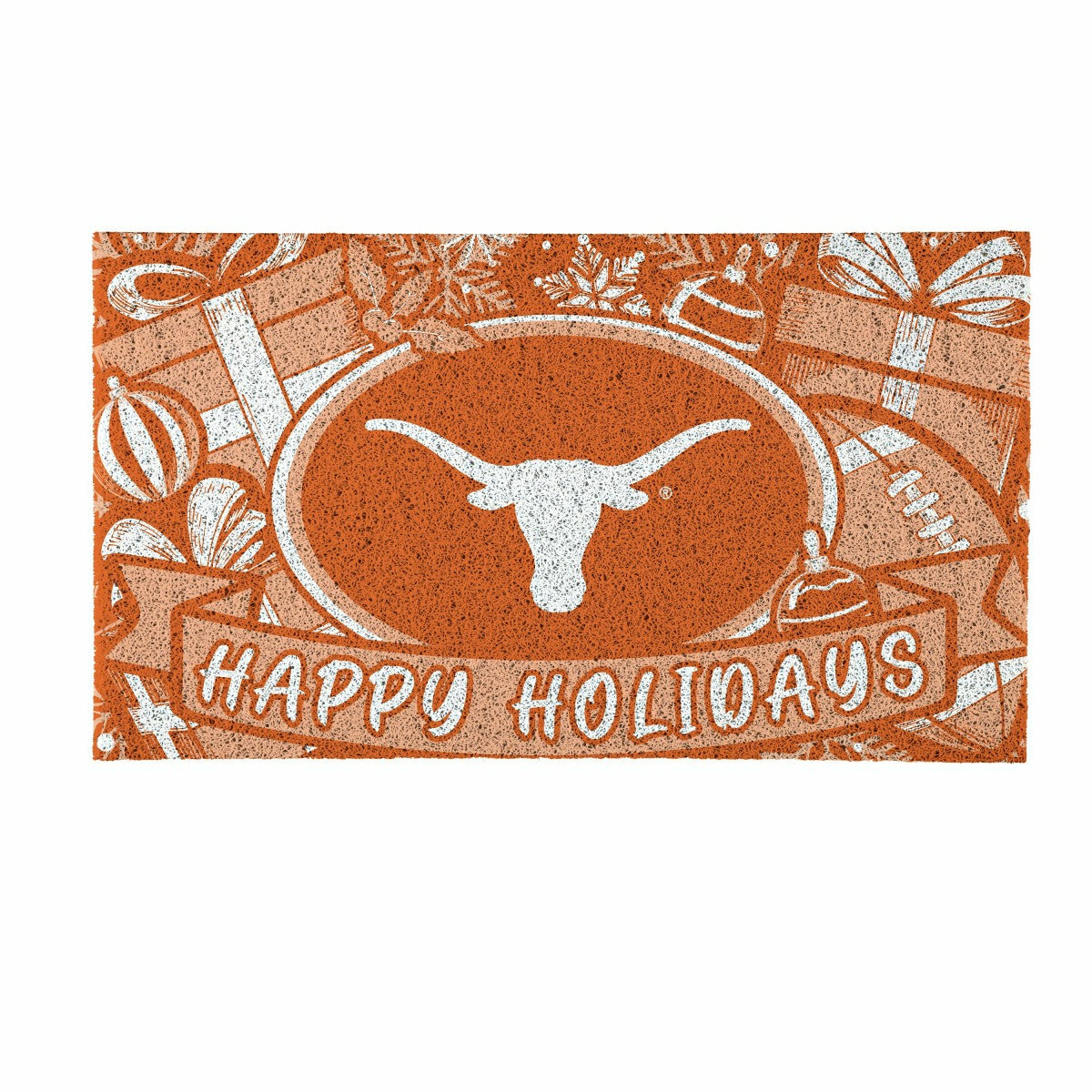 University of Texas Holiday PVC Mat, 28"x16" - Collegiate
