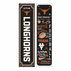 46" Double Sided Leaner, University of Texas, Winter Seasonal - Collegiate Home