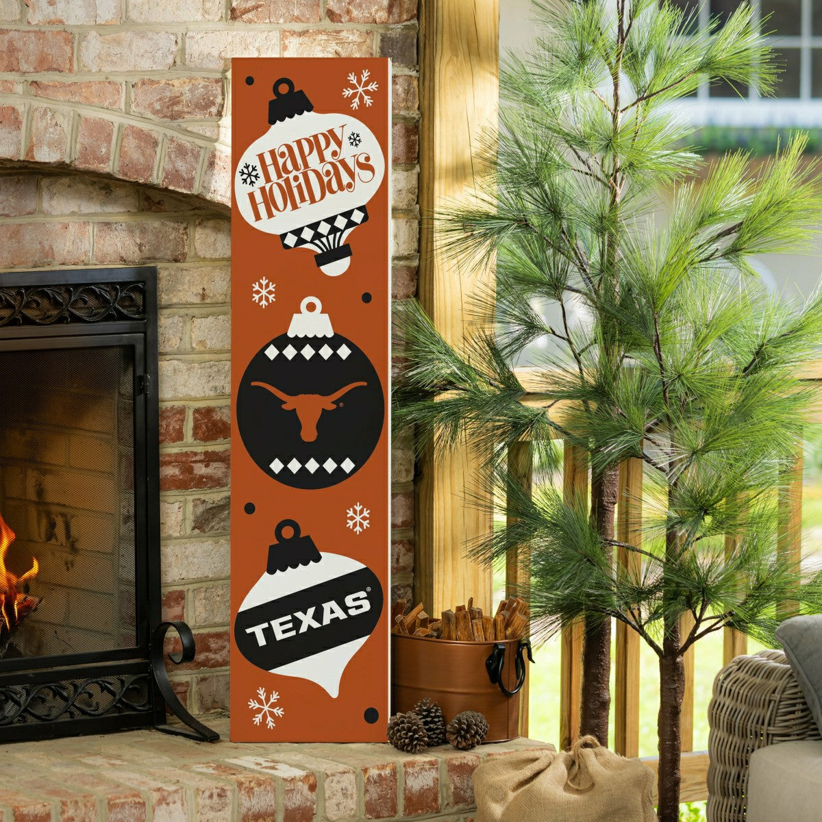 47" Double Sided Leaner, University of Texas, Christmas - Collegiate Home