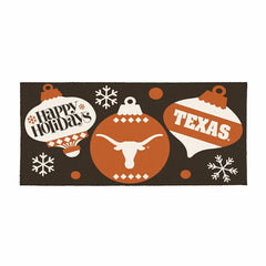 University of Texas Holiday Flocked Coir Sassafras Switch Mat, 22"x10" - Collegiate