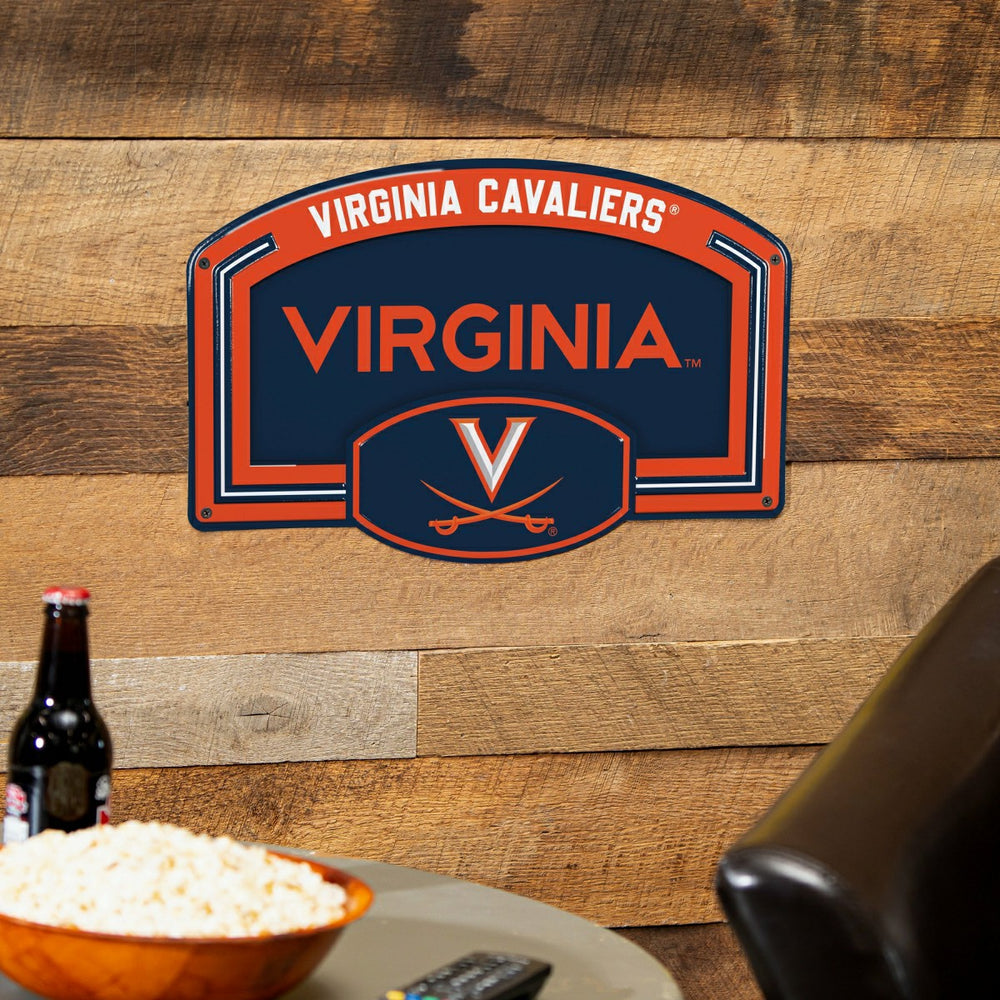 University of Virginia USA Embossed Steel Wall Sign, 11" x 17" - Collegiate Home