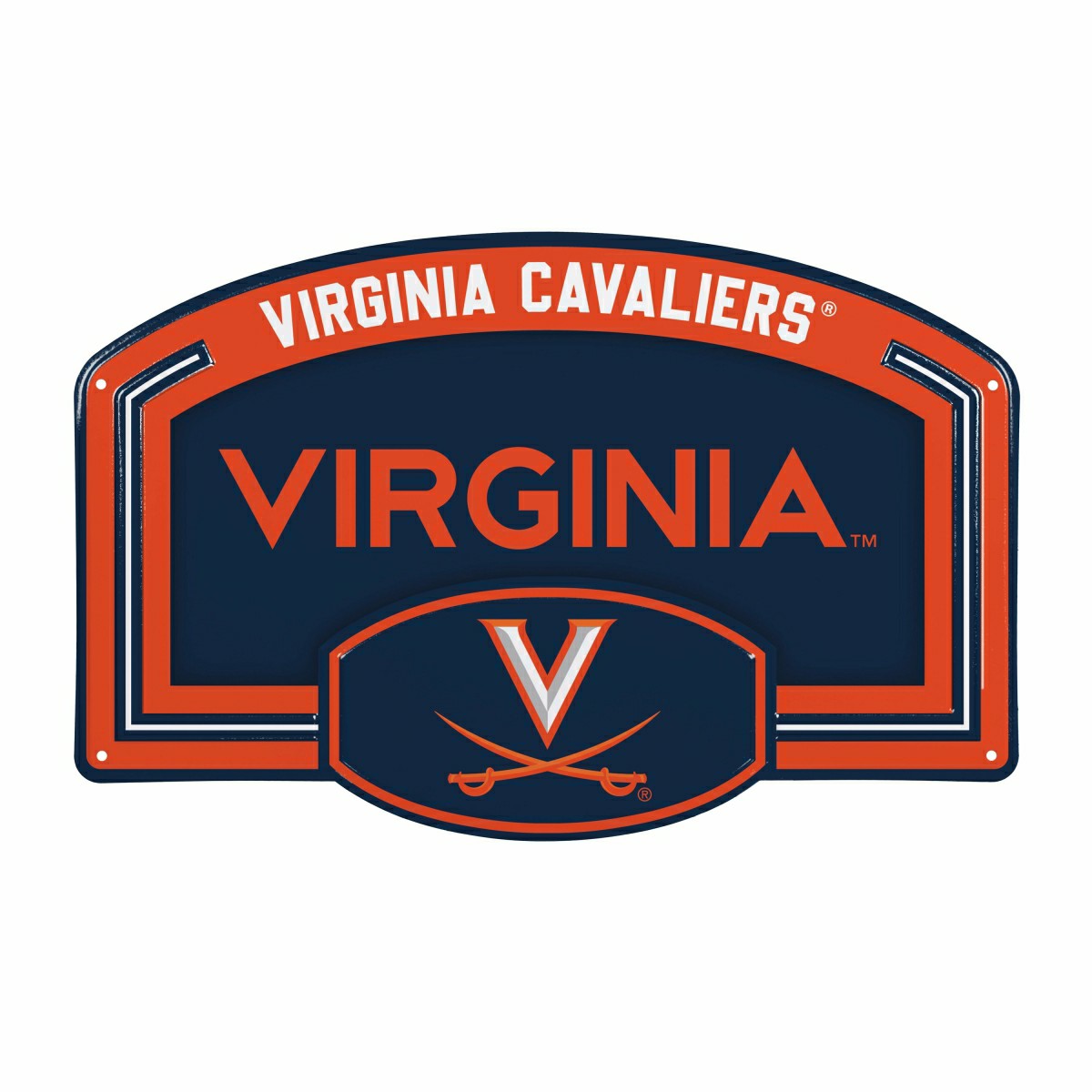 University of Virginia USA Embossed Steel Wall Sign, 11" x 17" - Collegiate Home