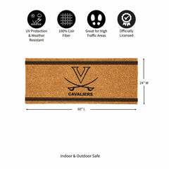 University of Virginia Extra Large One Color Coir Mat, 60"x24" - Collegiate
