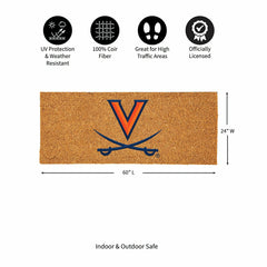 University of Virginia Extra Large Full Color Coir Mat, 60"x24" - Collegiate