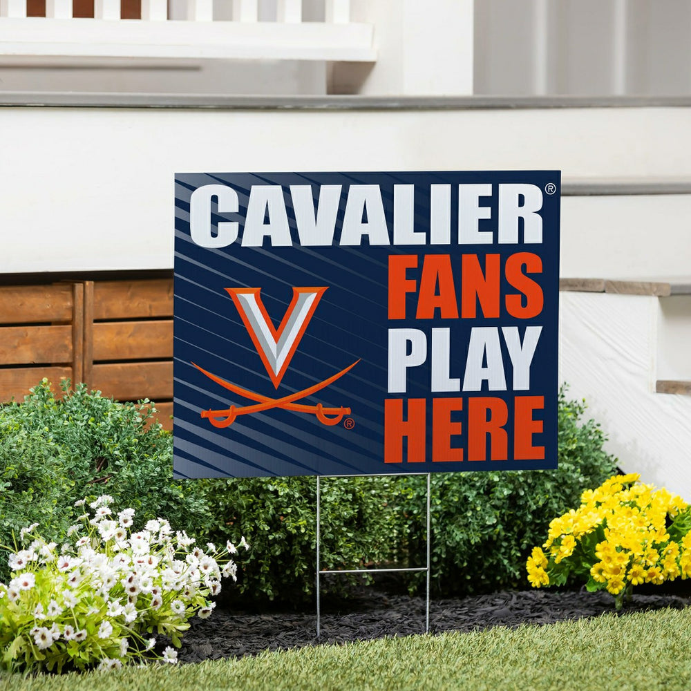 University of Virginia Coroplast Yard Sign "Fans Play Here" - Collegiate Home