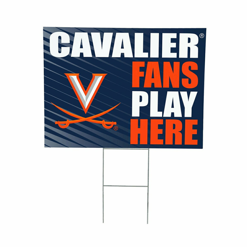University of Virginia Coroplast Yard Sign "Fans Play Here" - Collegiate Home