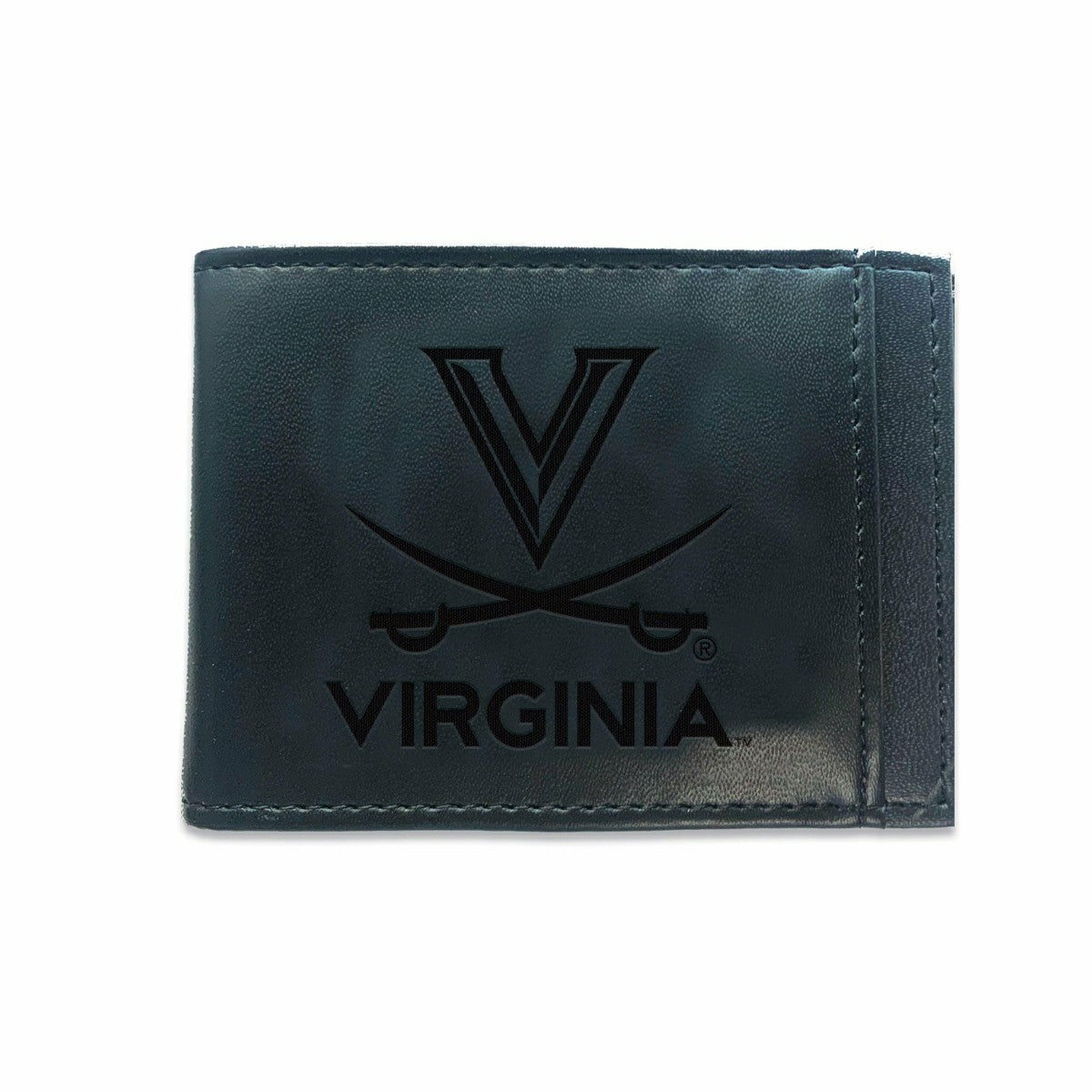 Front Pocket Wallet w/ RFID Blocking, University of Virginia, Black - Collegiate Home