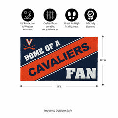 University of Virginia, PVC Mat COLOR, Home of a Fan - Collegiate