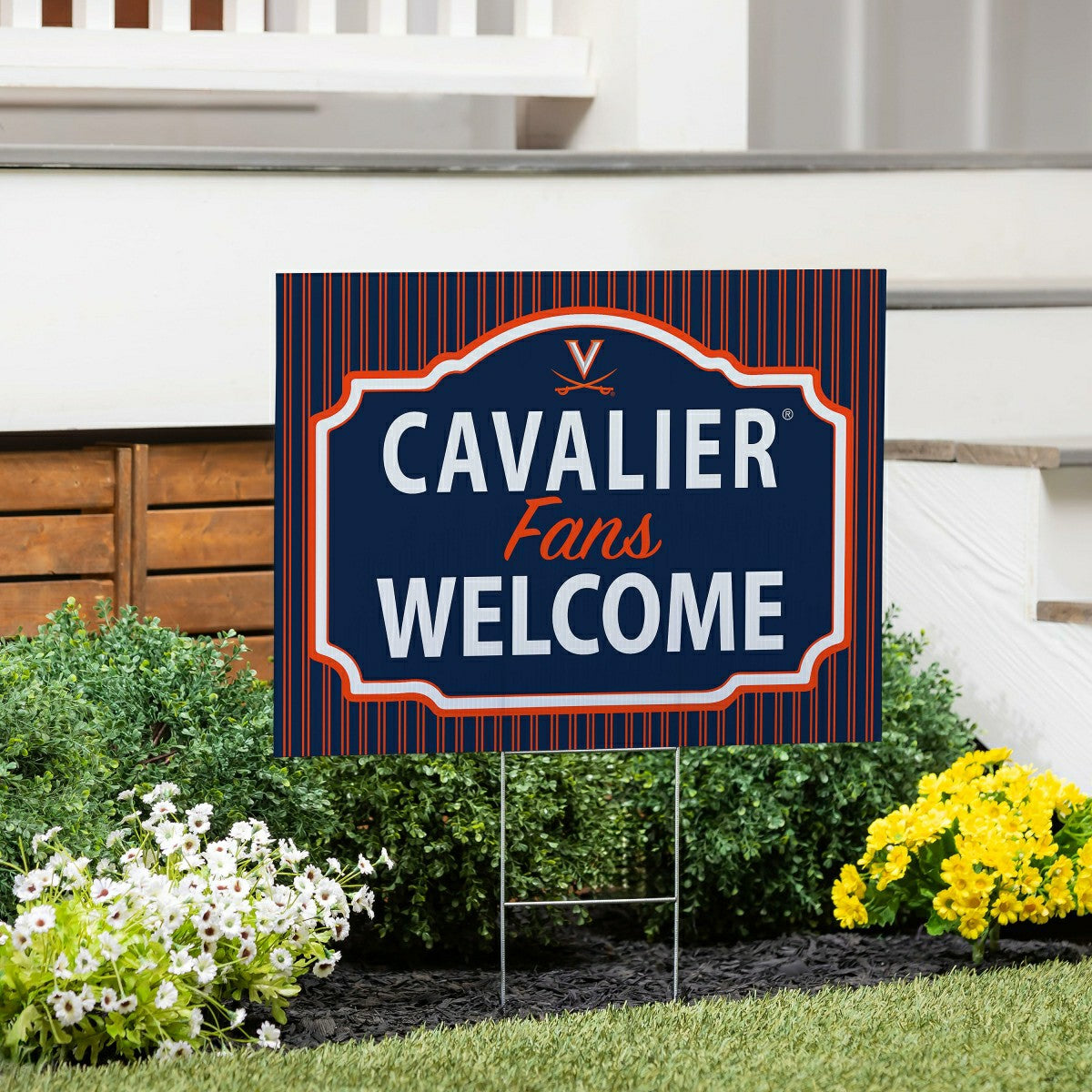 University of Virginia Coroplast Yard Sign, "Fans Welcome" - Collegiate Home
