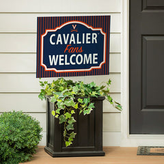 University of Virginia Coroplast Yard Sign, "Fans Welcome" - Collegiate Home
