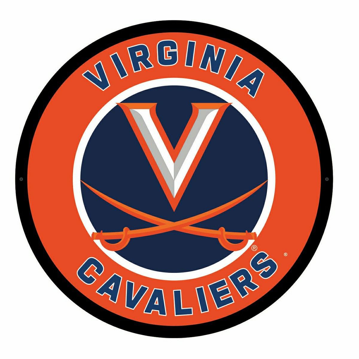 LED Wall Decor, Round, University of Virginia - Collegiate Home
