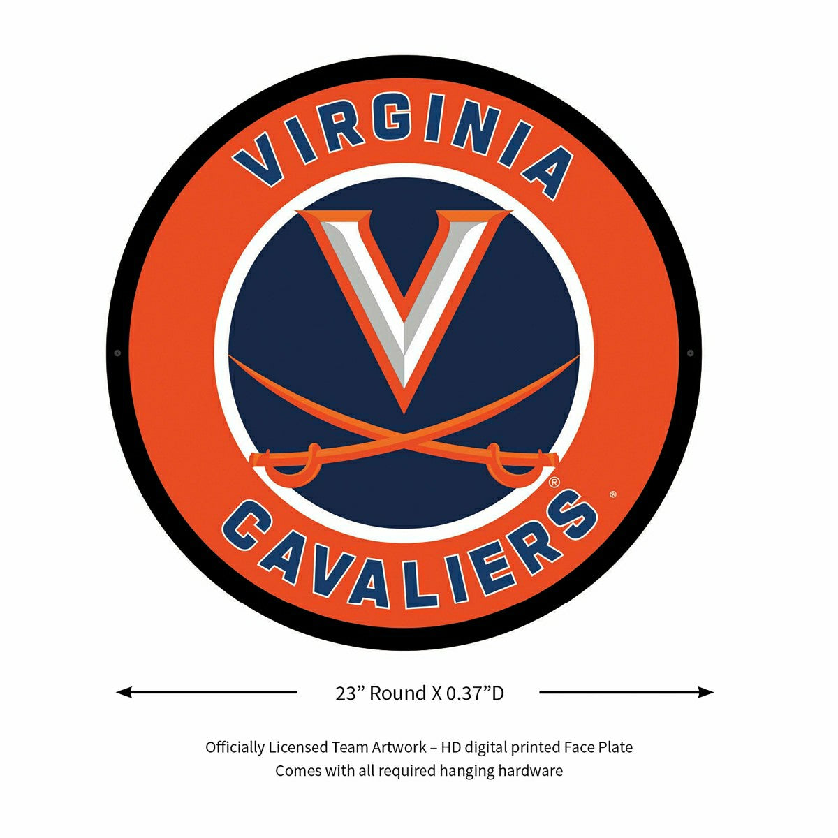 LED Wall Decor, Round, University of Virginia - Collegiate Home