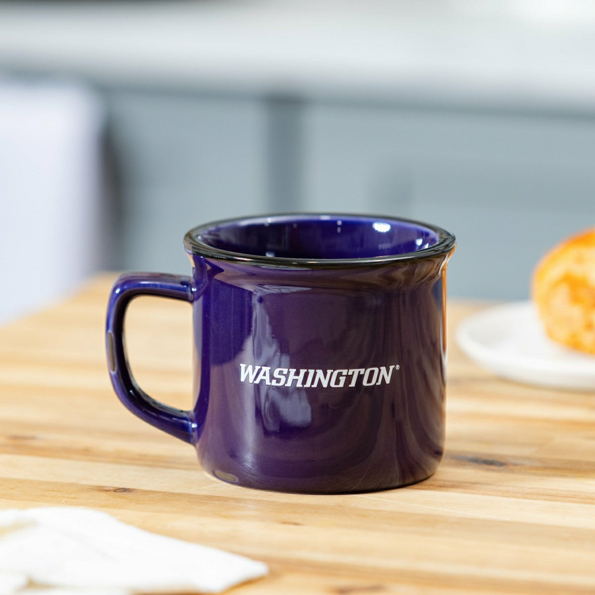 University of Washington Ceramic Camp Cup with Enamel Finish, 14oz - Collegiate Home