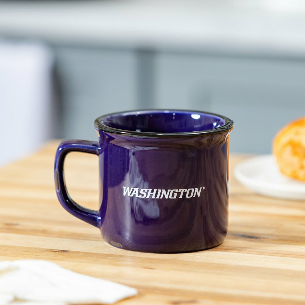 University of Washington Ceramic Camp Cup with Enamel Finish, 14oz - Collegiate Home