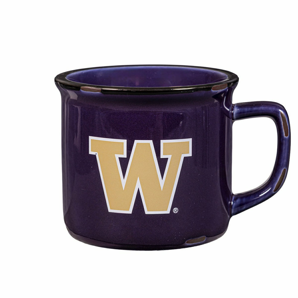 University of Washington Ceramic Camp Cup with Enamel Finish, 14oz - Collegiate Home